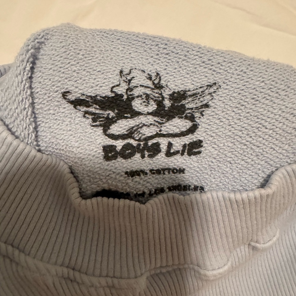 Boys Lie Light Blue Graphic Crewneck Sweater - Picture 6 of 8